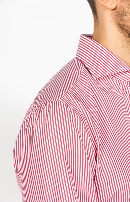 Camicia a righe con collo francese _447_3