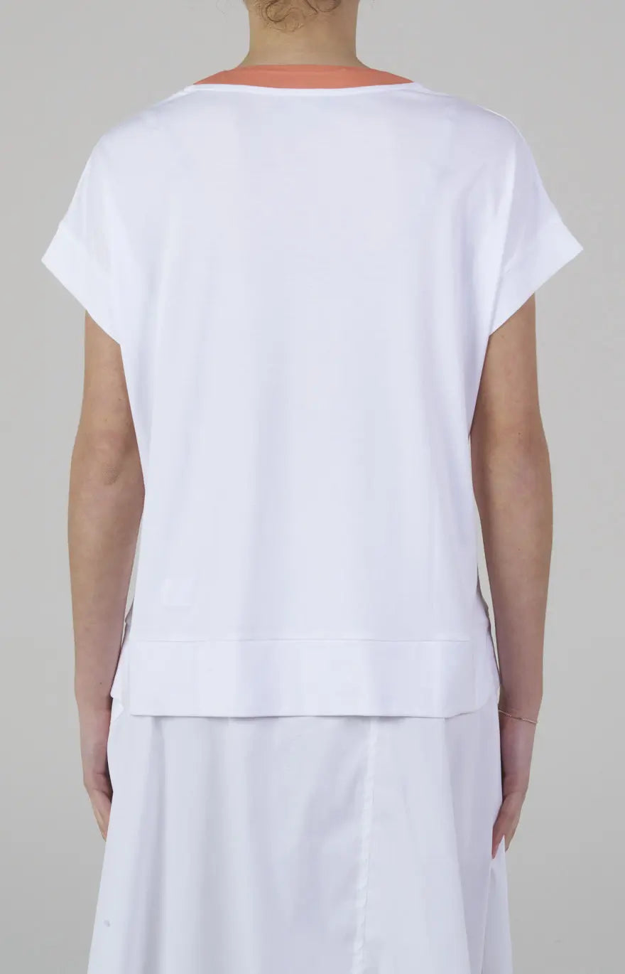 Maglia bicolore in jersey di cotone