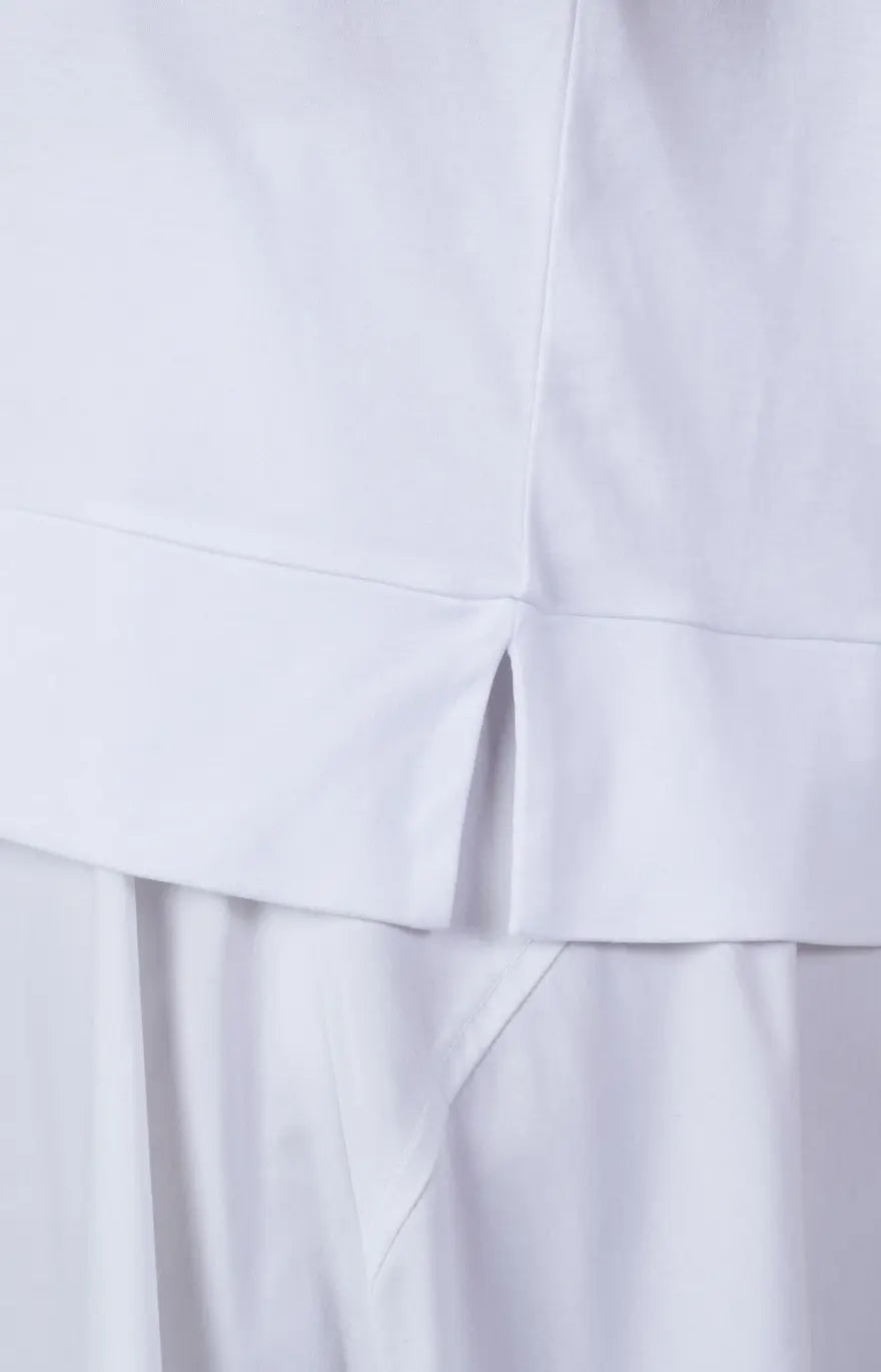 Maglia bicolore in jersey di cotone