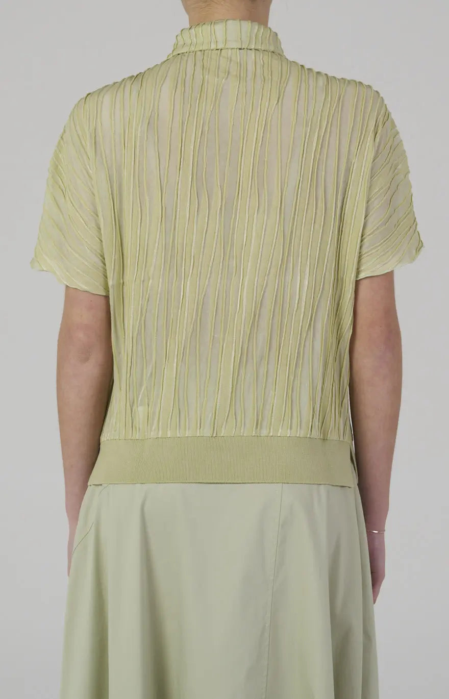 Polo manica corta plissè