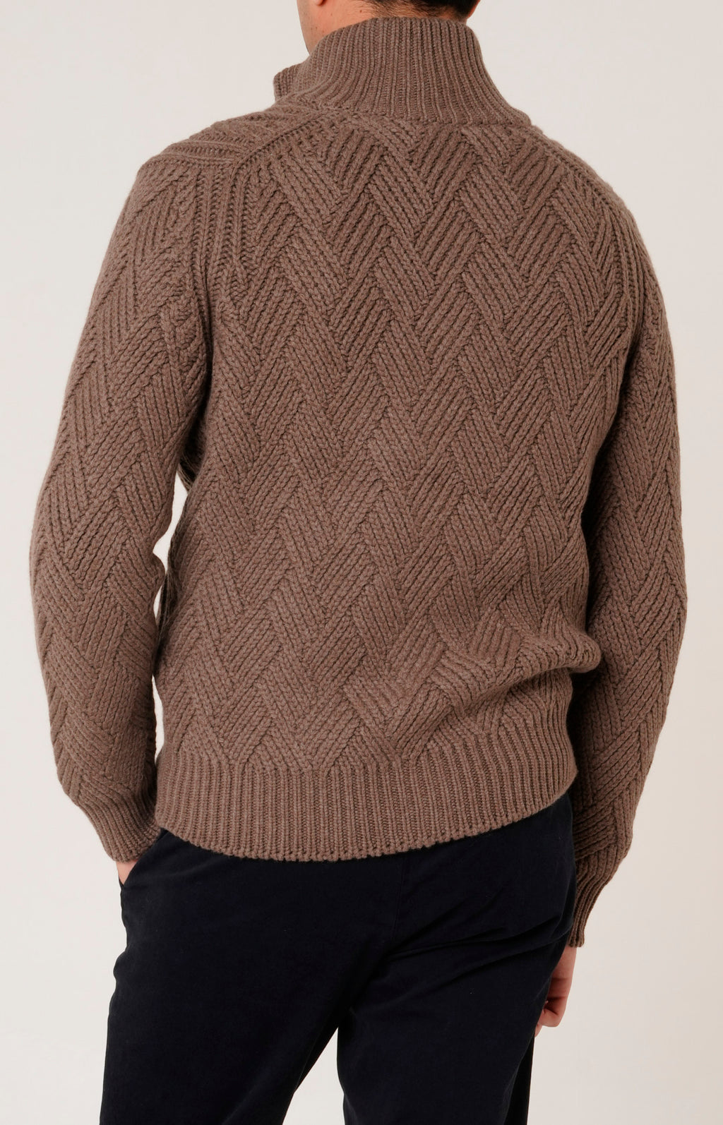 Bomber zip in lana e cashmere