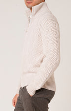 Bomber zip in lana e cashmere