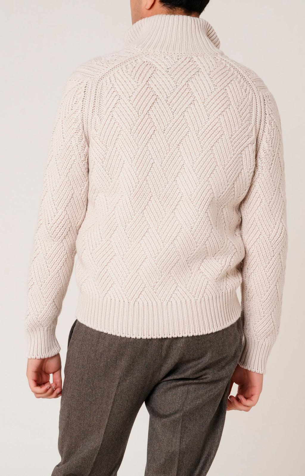 Bomber zip in lana e cashmere