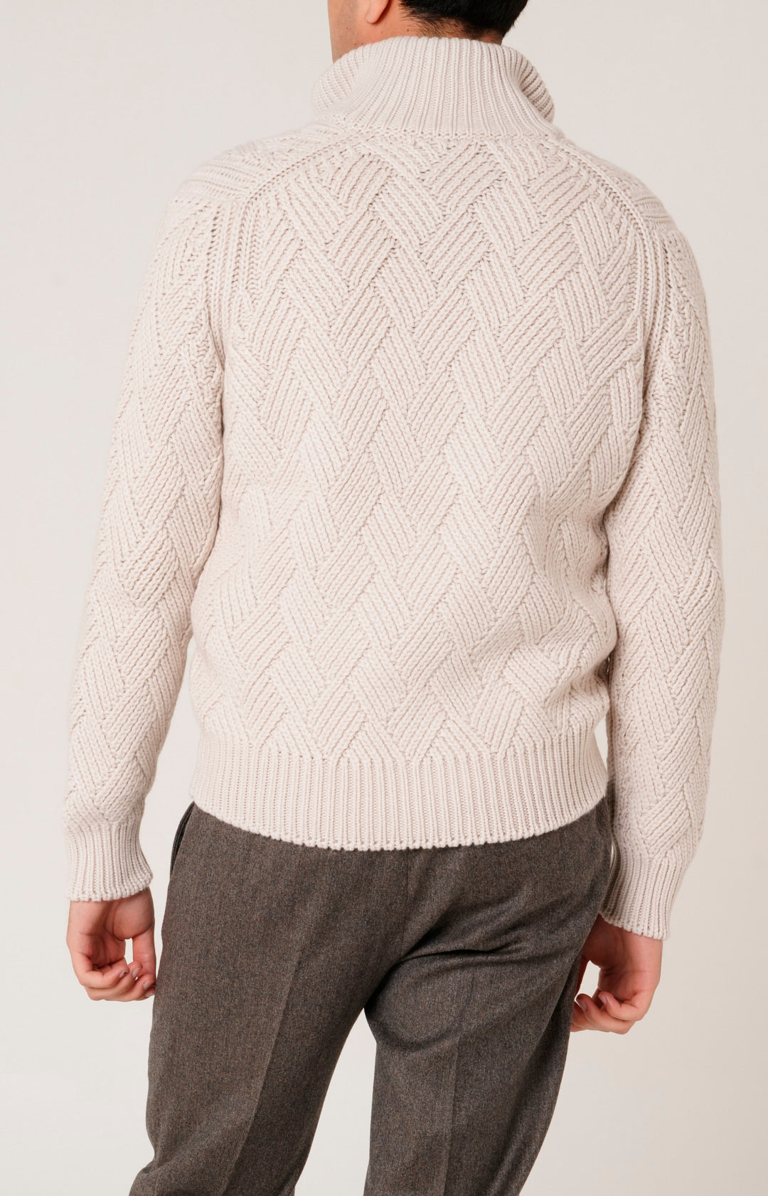 Bomber zip in lana e cashmere