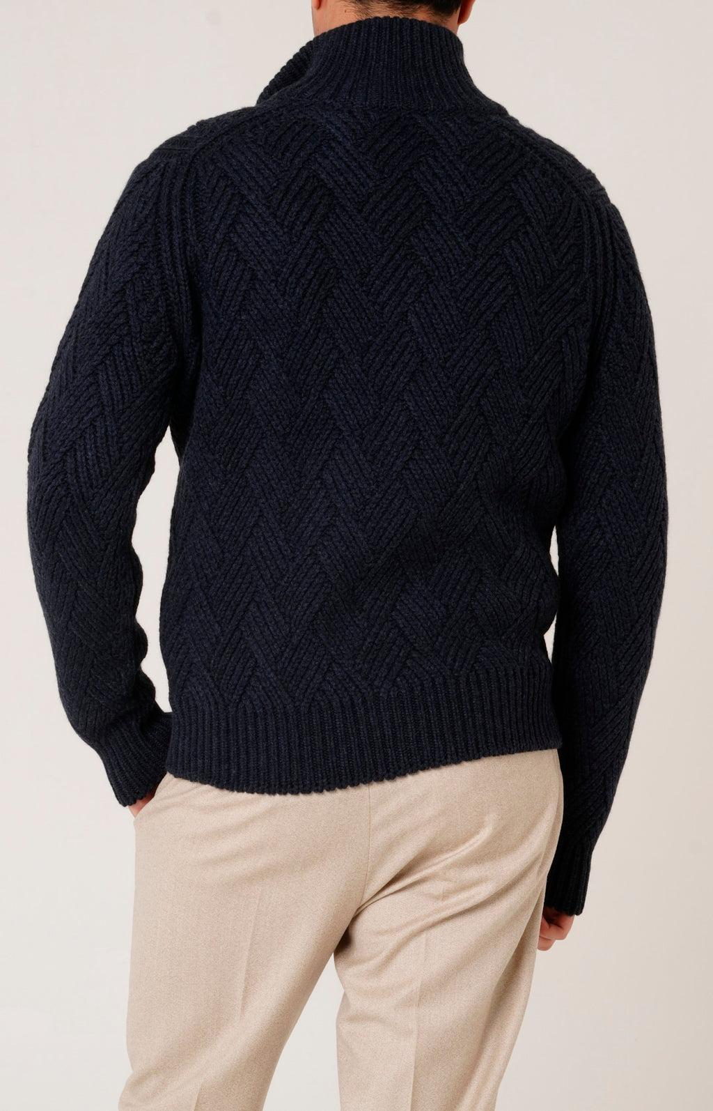 Bomber zip in lana e cashmere