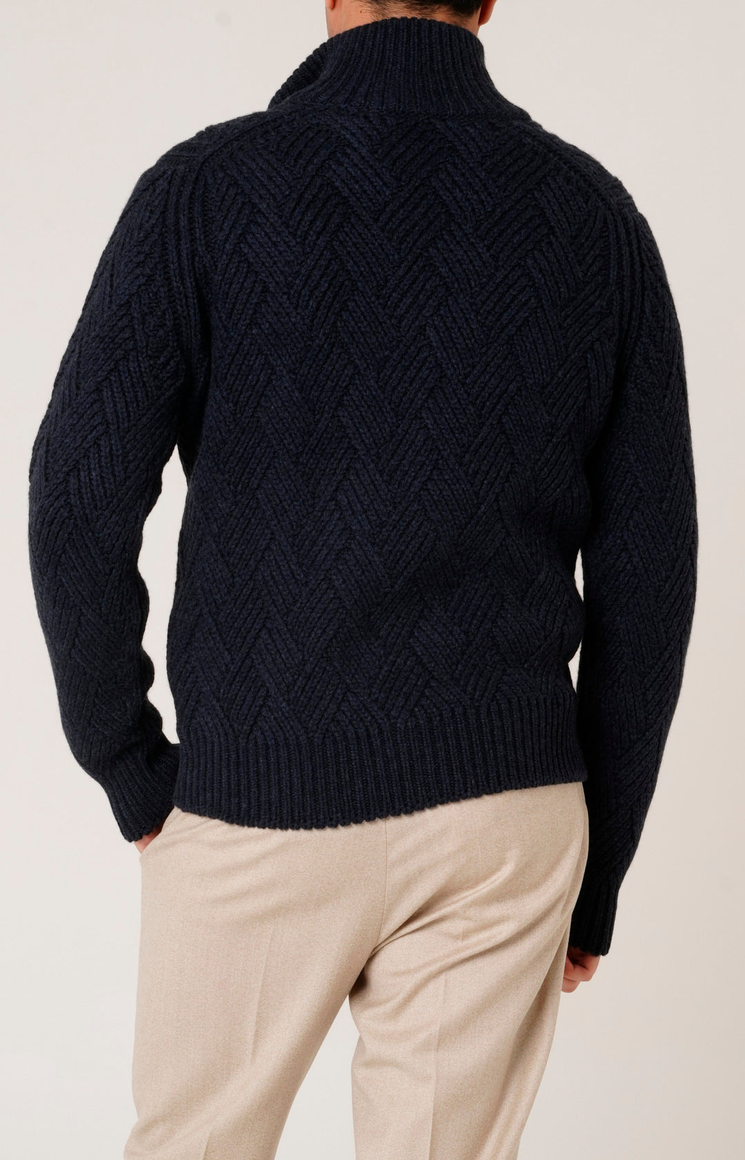 Bomber zip in lana e cashmere