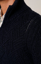 Bomber zip in lana e cashmere