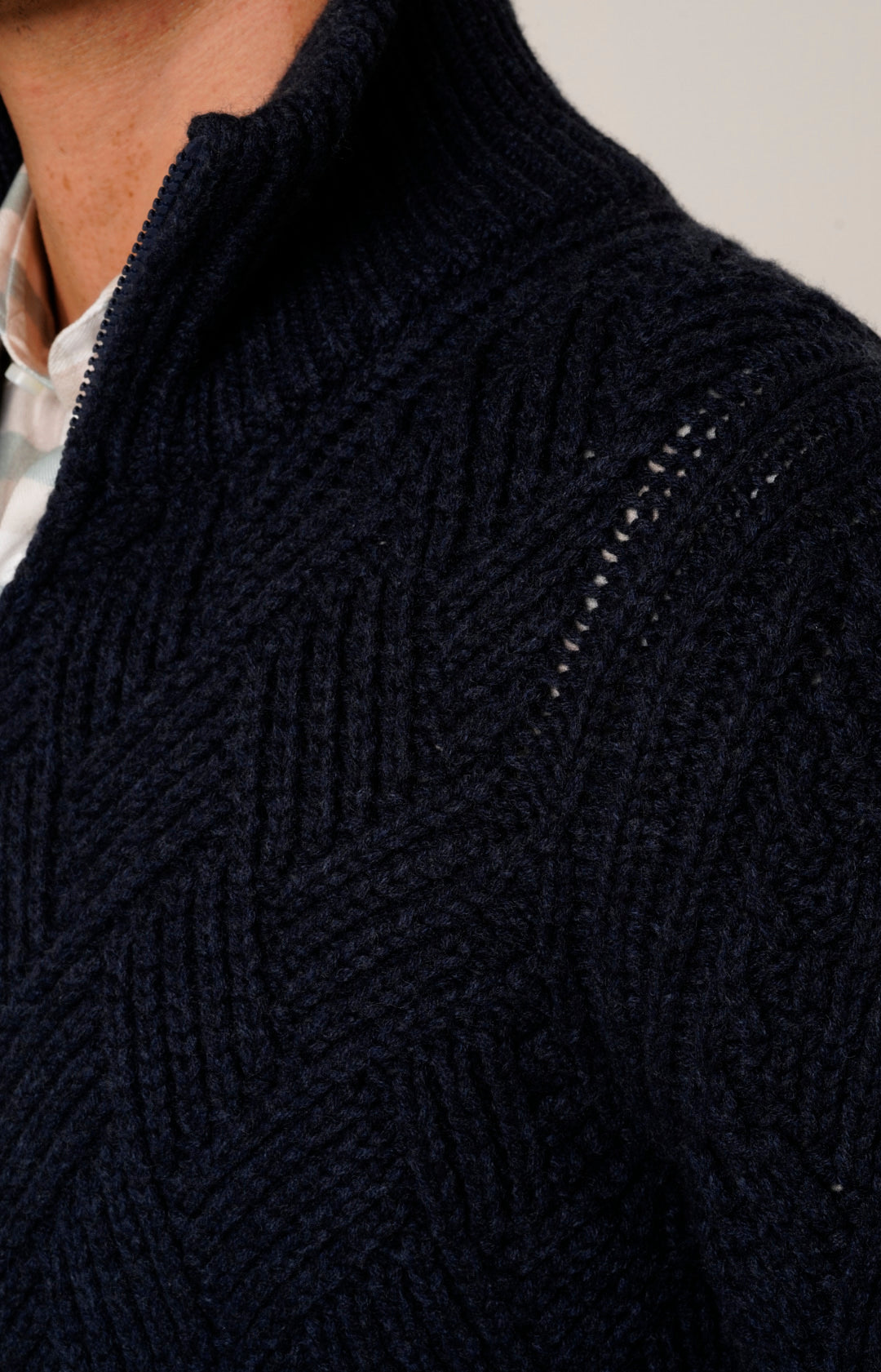 Bomber zip in lana e cashmere