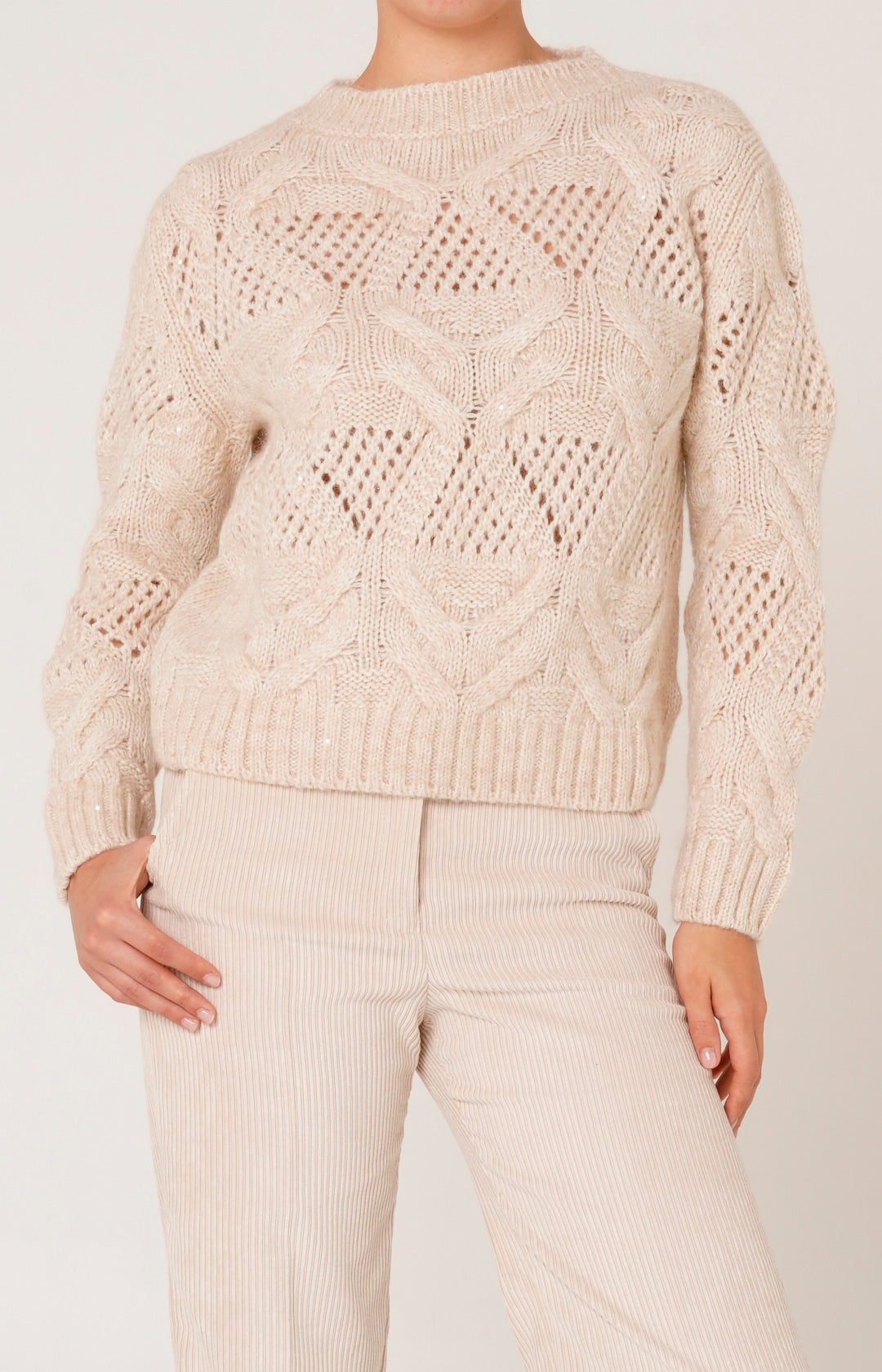 Girocollo in alpaca e cashmere