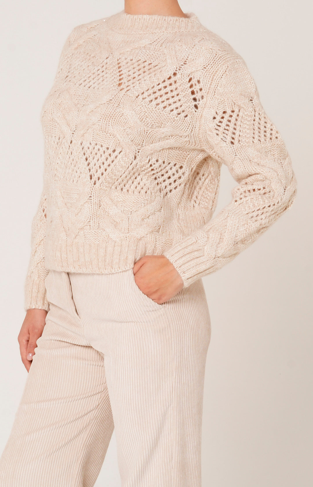 Girocollo in alpaca e cashmere