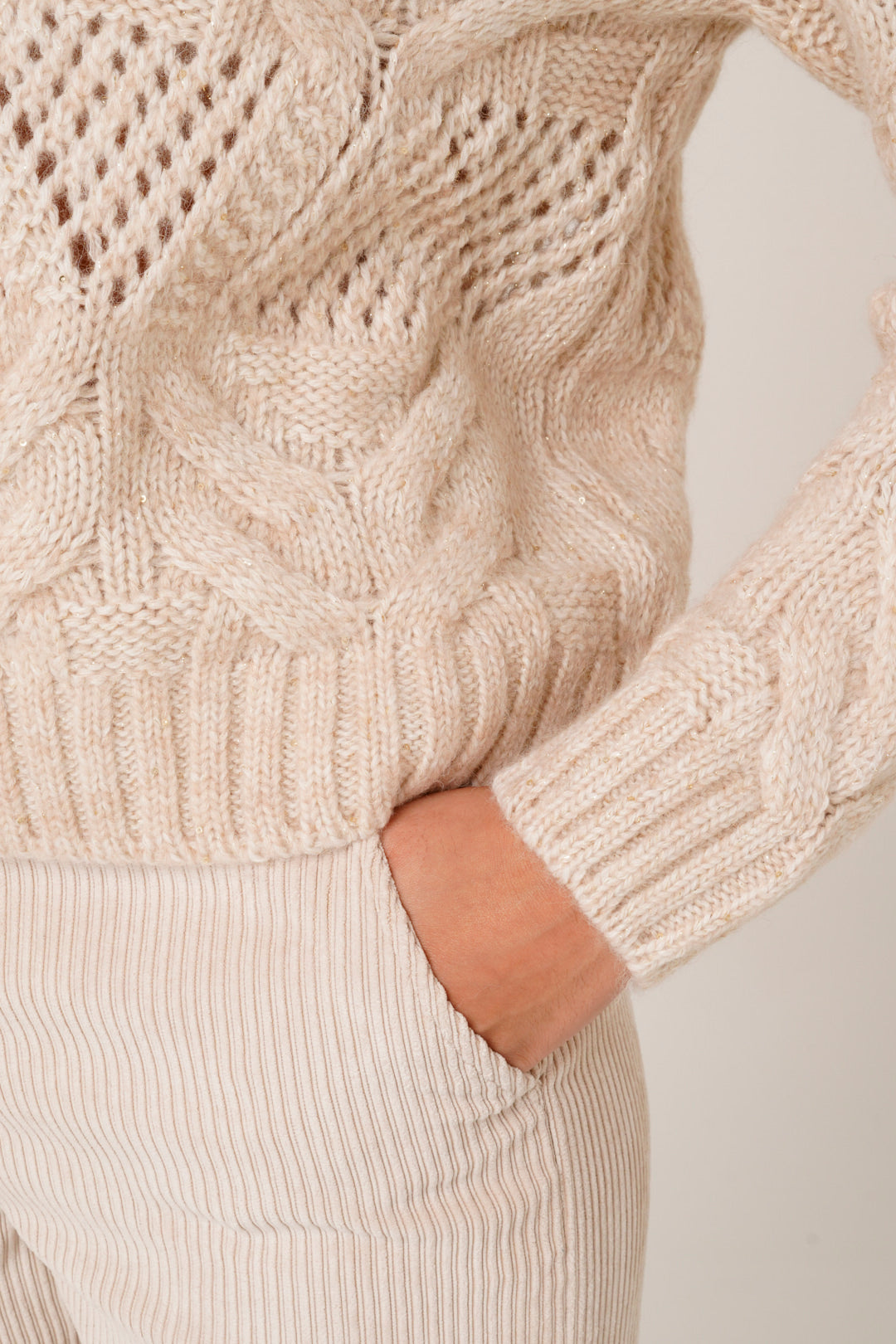 Girocollo in alpaca e cashmere