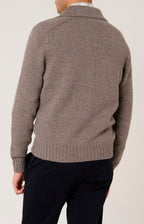 Cardigan overshirt in lana