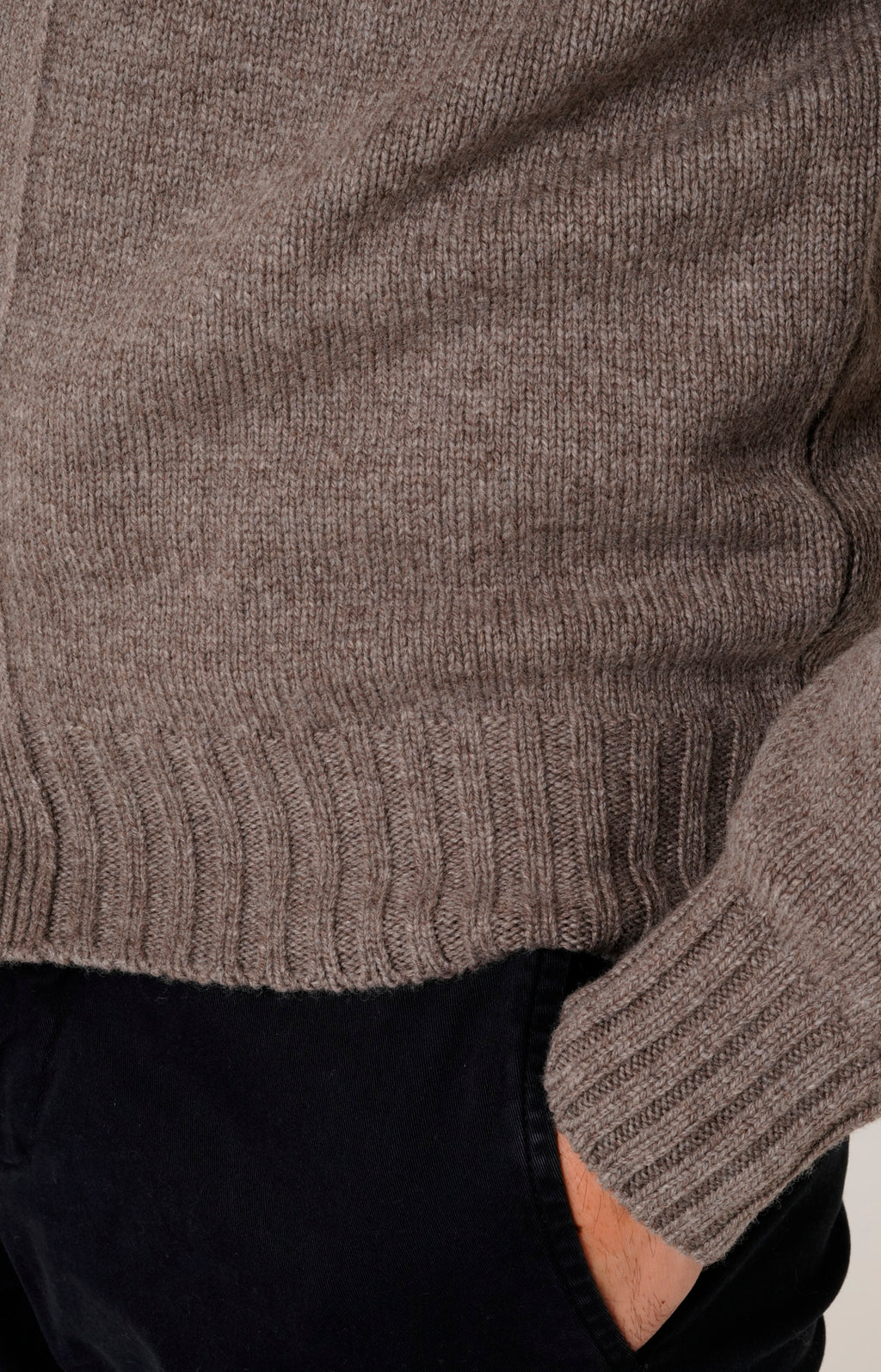 Cardigan overshirt in lana