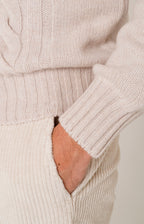 Dolcevita in lana a trecce