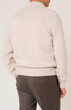 Cardigan overshirt in lana