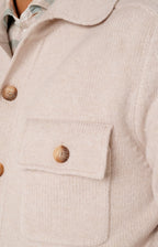 Cardigan overshirt in lana