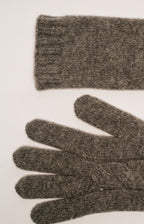 Guanti lunghi a trecce in lana e cashmere