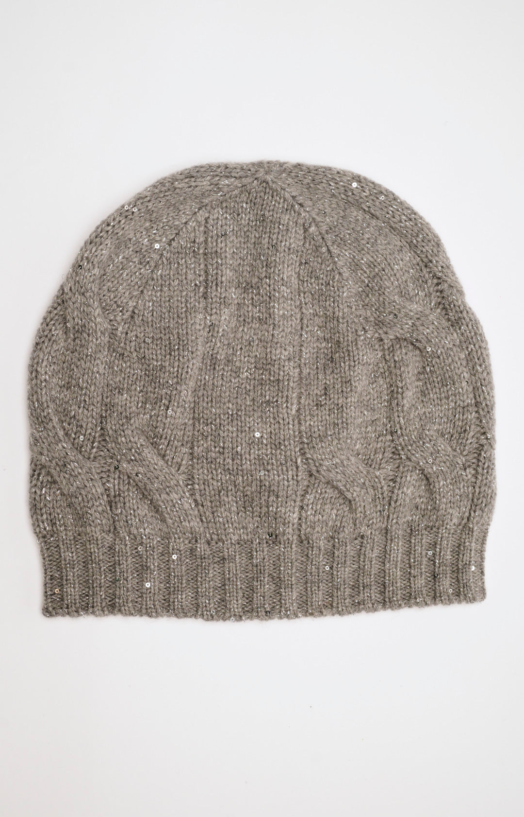 Berretto a trecce in lana e cashmere