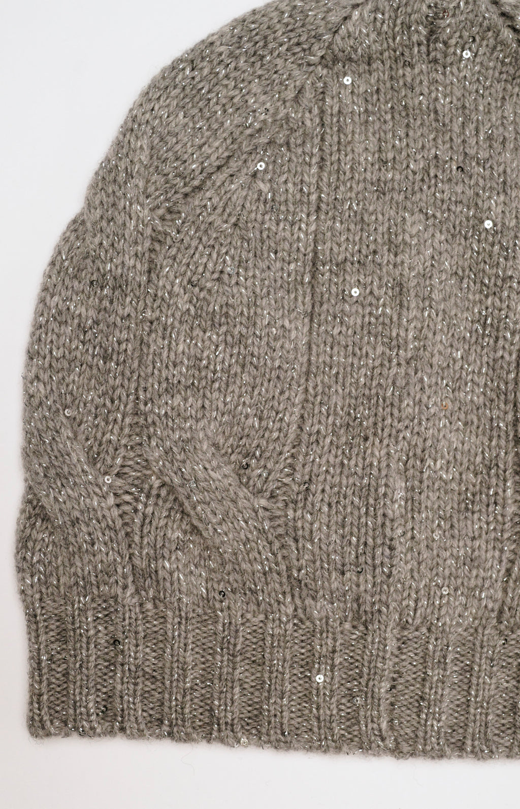 Berretto a trecce in lana e cashmere