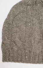 Berretto a trecce in lana e cashmere