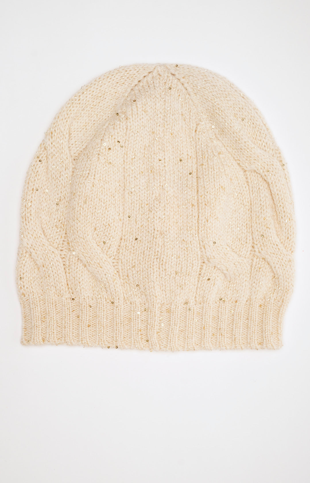 Berretto a trecce in lana e cashmere