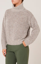 Melange alpaca turtleneck