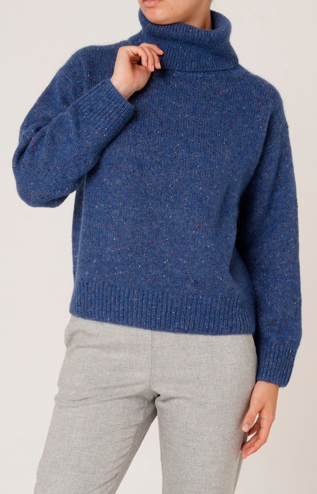 Melange alpaca turtleneck