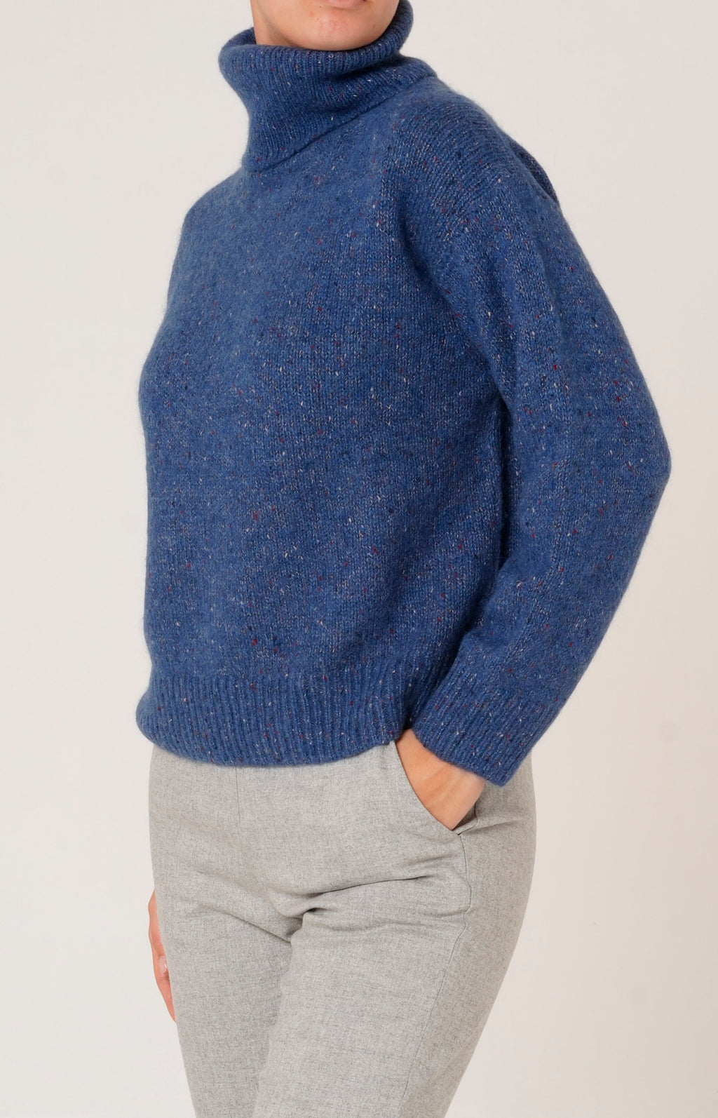 Melange alpaca turtleneck