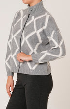 Cashmere and wool bomber jacket with buttons