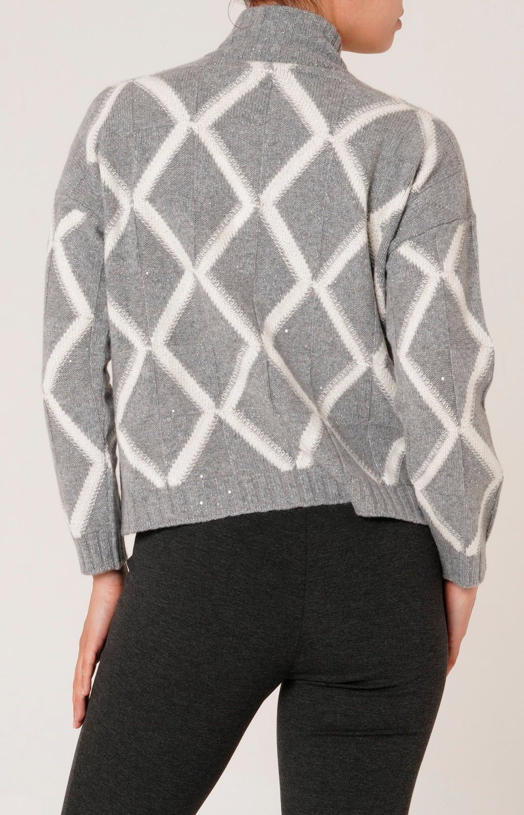 Cashmere and wool bomber jacket with buttons