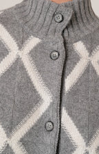 Cashmere and wool bomber jacket with buttons
