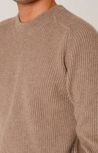 Girocollo in cashmere a coste