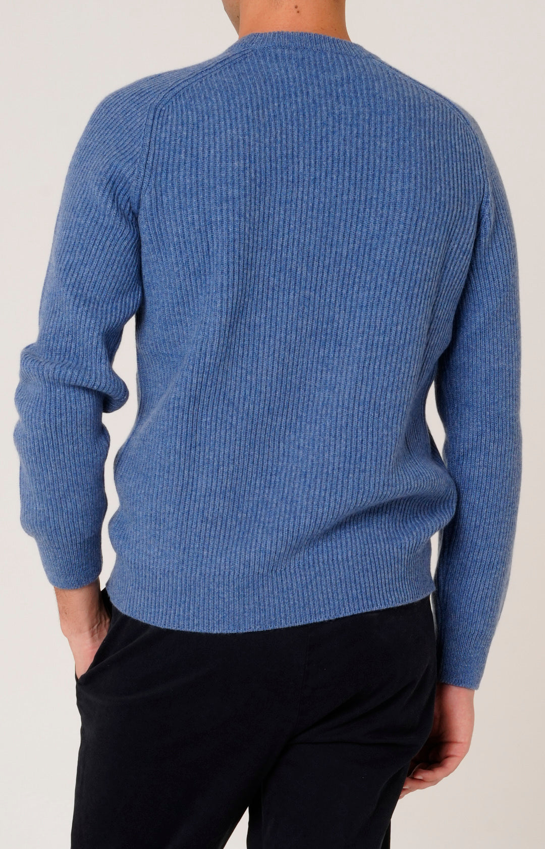 Girocollo in cashmere a coste