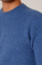 Girocollo in cashmere a coste