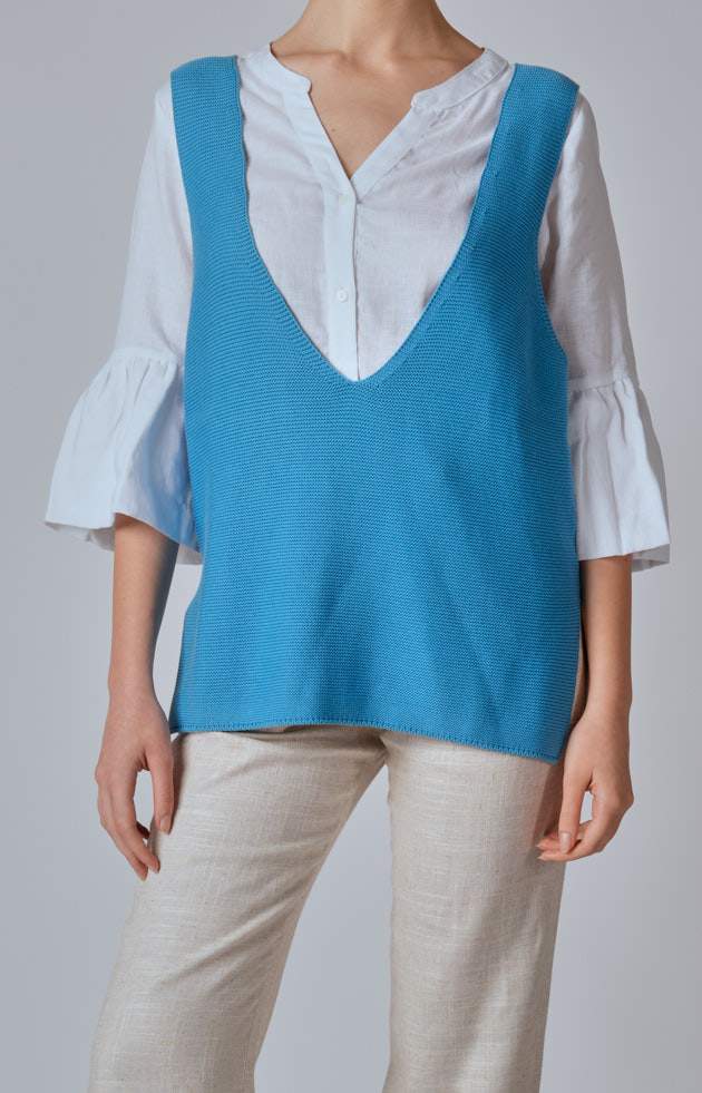 Cotton knit tank top