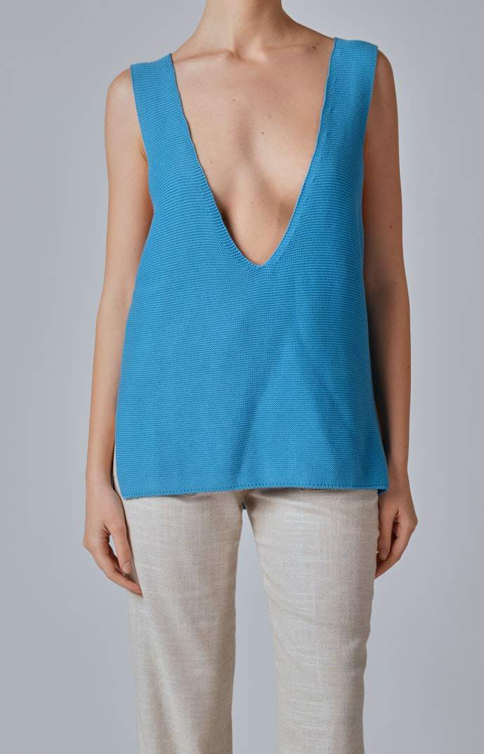 Cotton knit tank top