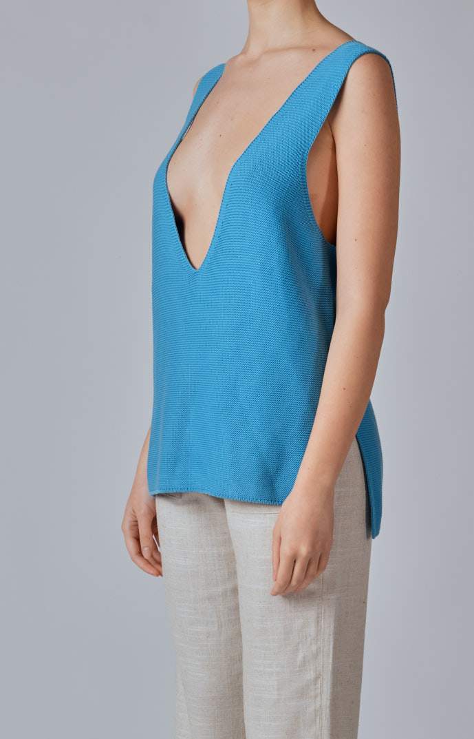 Cotton knit tank top