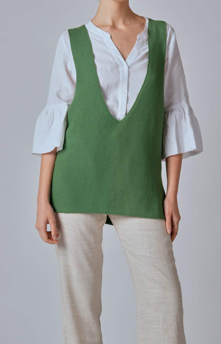 Cotton knit tank top