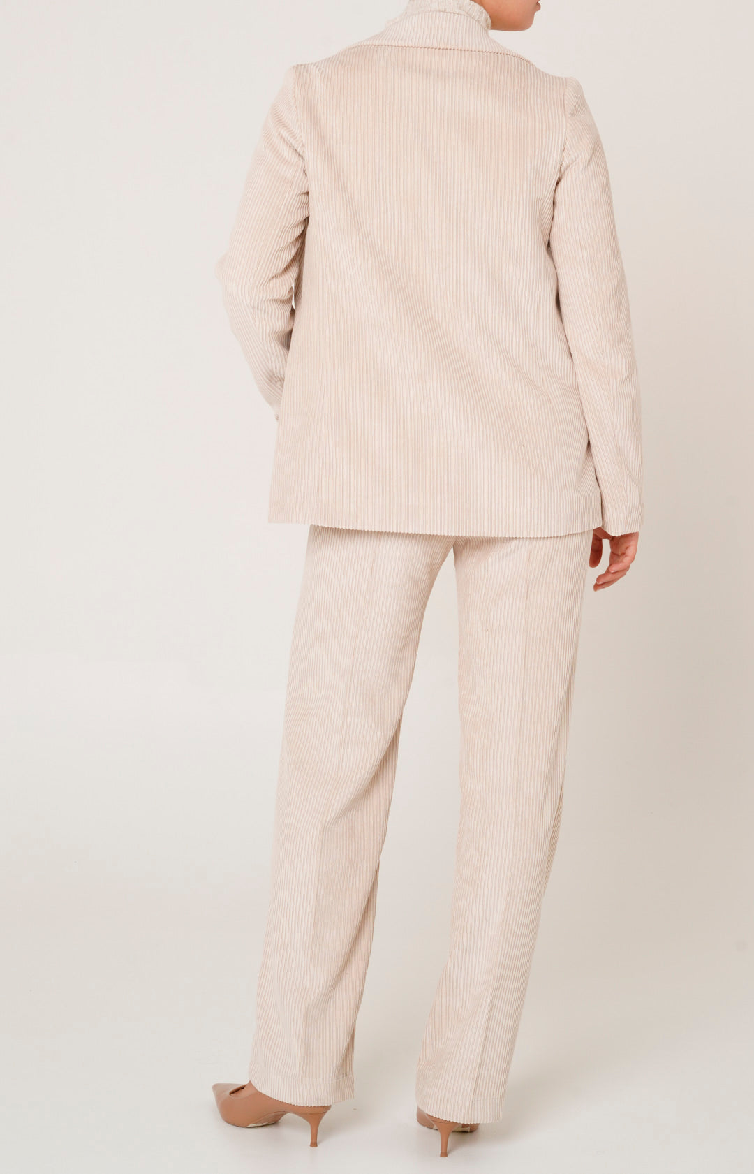 Tailleur in velluto a coste