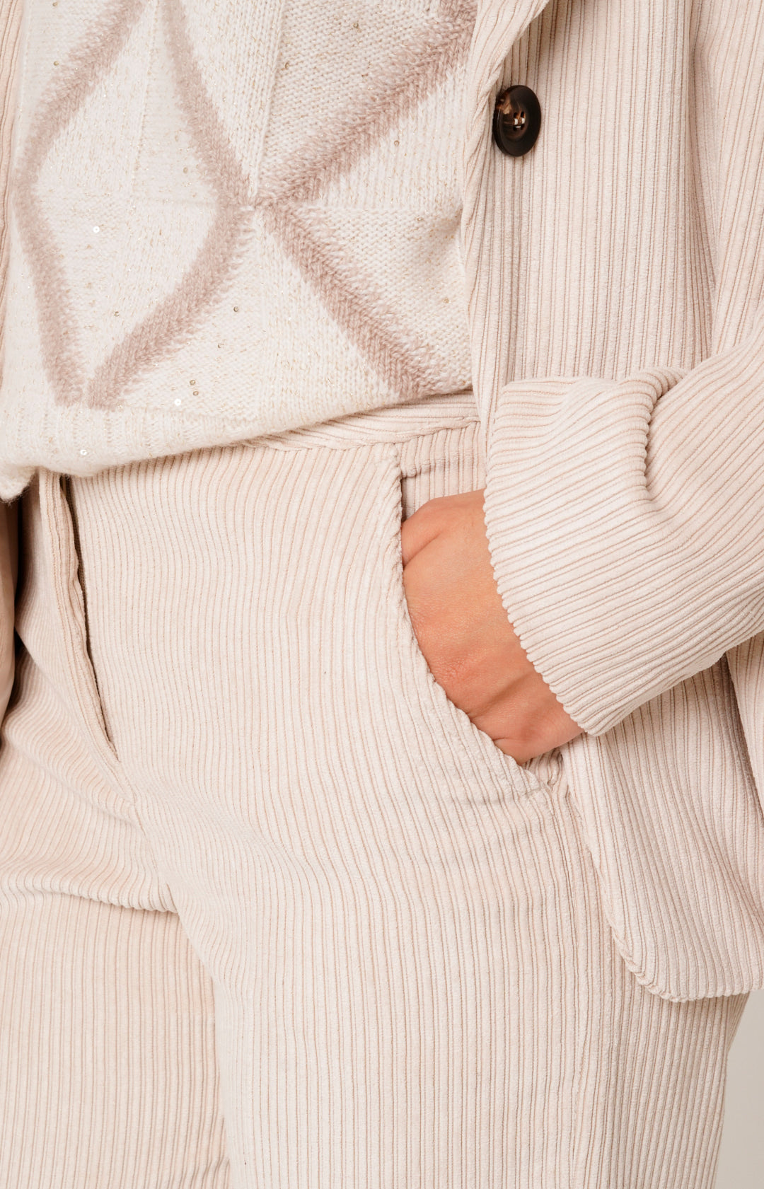 Tailleur in velluto a coste