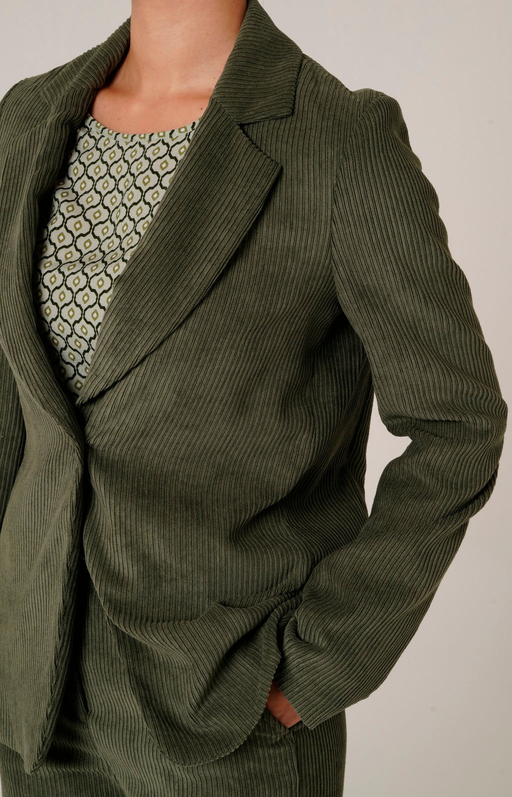 Tailleur in velluto a coste