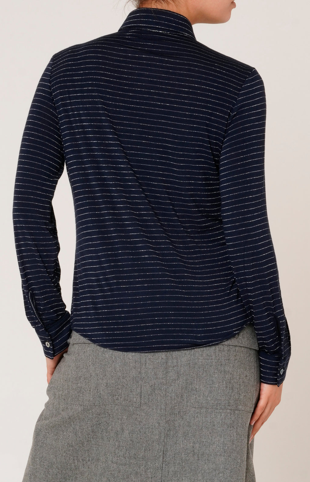 Camicia in jersey rigato