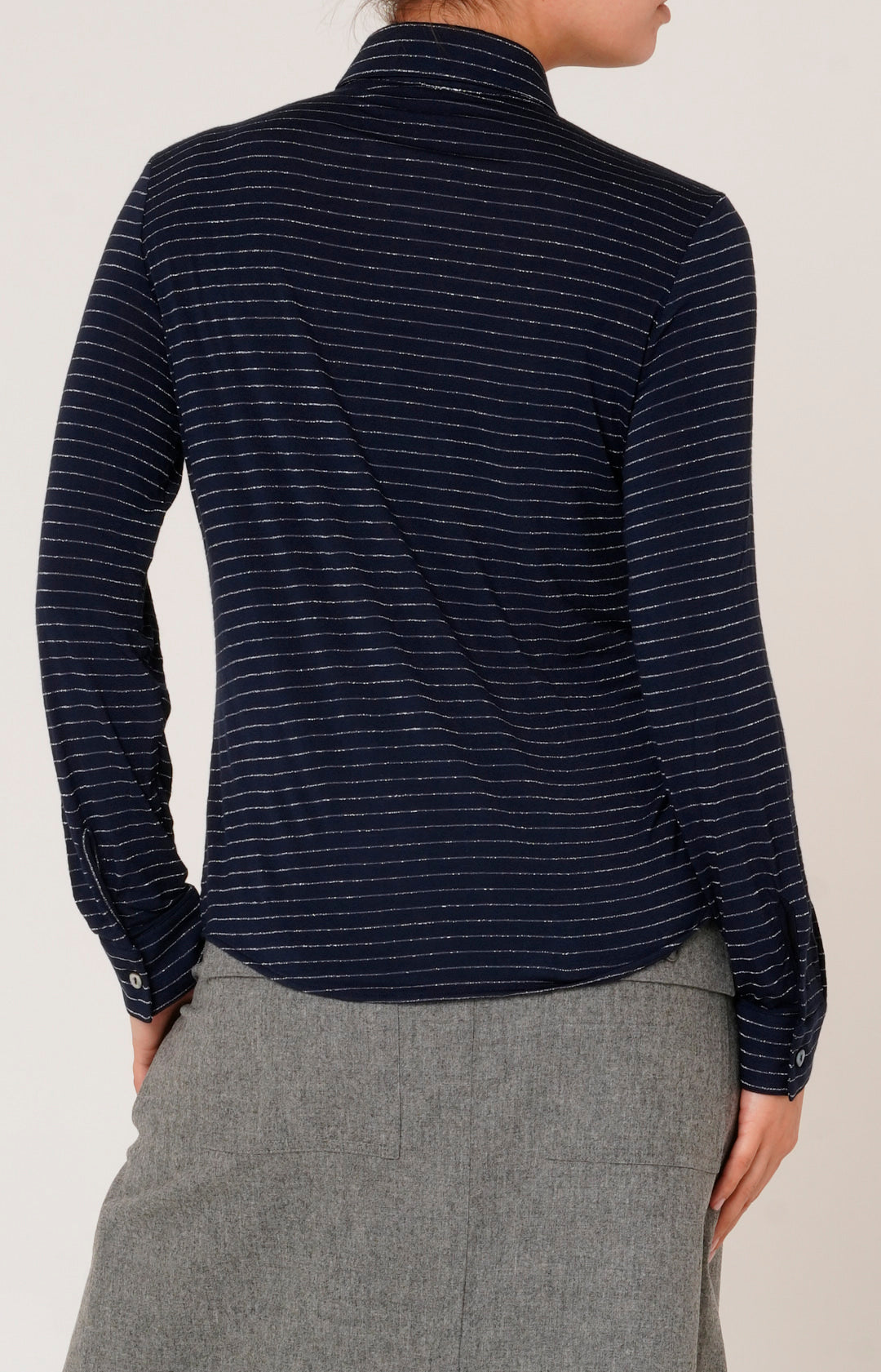 Camicia in jersey rigato