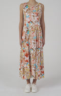 Abito lungo in cotone stretch