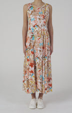 Abito lungo in cotone stretch