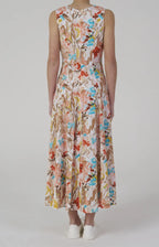 Abito lungo in cotone stretch