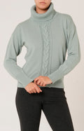 Dolcevita treccia in lana e cashmere