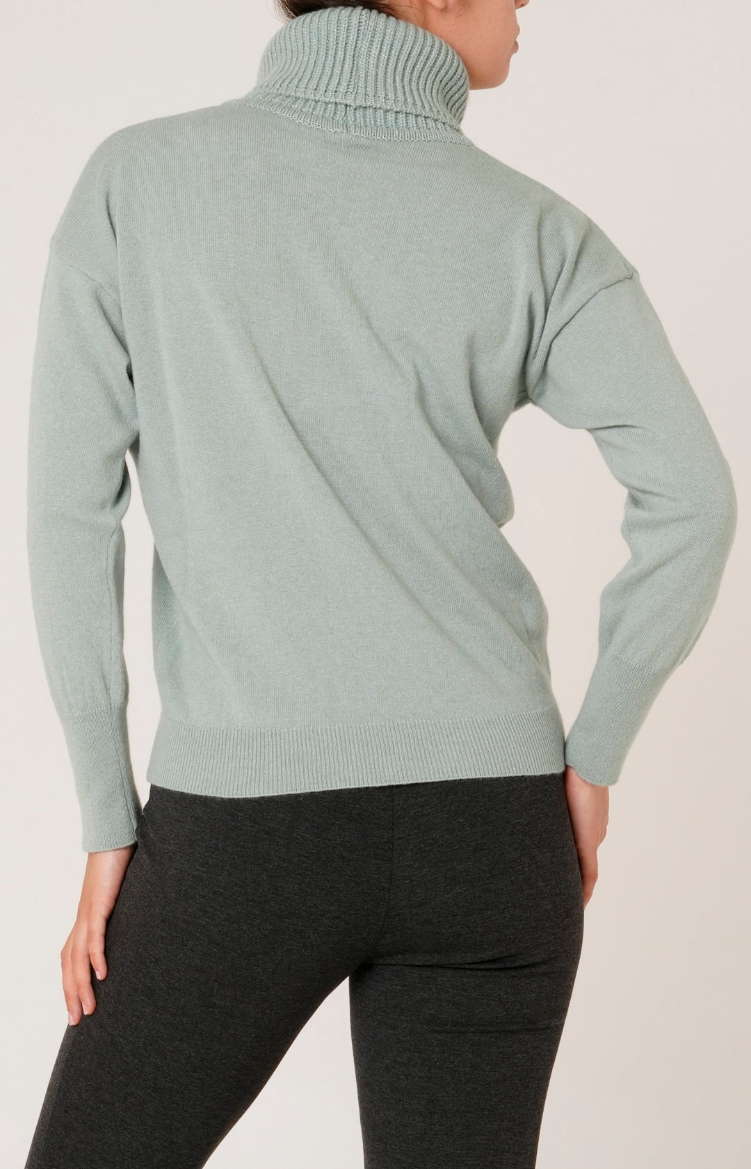 Dolcevita treccia in lana e cashmere