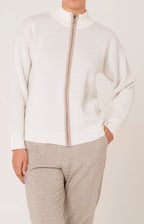 Bomber zip in lana e cashmere