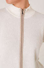 Bomber zip in lana e cashmere